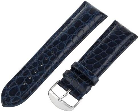 Hadley-Roma Men's MSM907RA-200 20-mm Black Genuine Leather Watch Strap in Kuwait