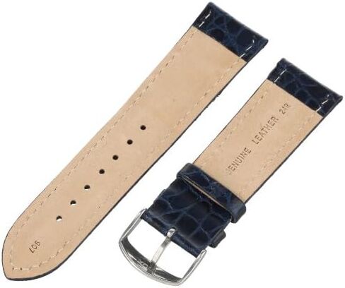 Hadley-Roma Men's MSM907RA-200 20-mm Black Genuine Leather Watch Strap in Kuwait