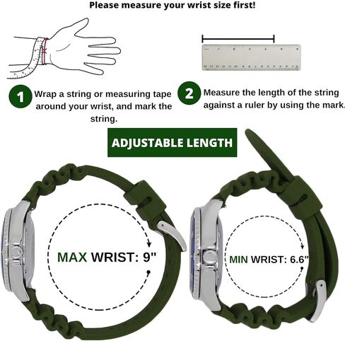 MOD 18mm 20mm 22mm Watch Band - Quick Release - Soft Silicone Replacement Watch Strap - Color Variations - Diver Style - for Men and Women in Saudi Arabia