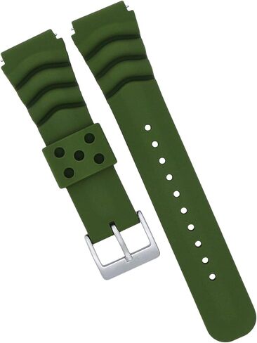MOD 18mm 20mm 22mm Watch Band - Quick Release - Soft Silicone Replacement Watch Strap - Color Variations - Diver Style - for Men and Women in Saudi Arabia