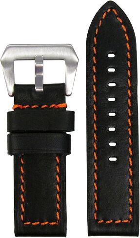 Panatime Black Genuine Leather Soft Calf 190 Watch Band in Saudi Arabia