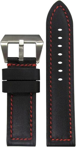Panatime Black Genuine Leather Soft Calf 190 Watch Band in Saudi Arabia