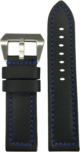 Panatime Black Genuine Leather Soft Calf 190 Watch Band in Saudi Arabia