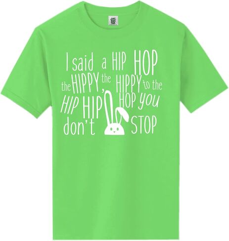 zerogravitee I Said A Hip Hop to The Hippy Short Sleeve Bright Neon Tee - 6 Colors in Saudi Arabia