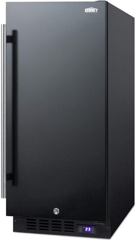 Summit SCFF1533BSS Cabinet Freezer with 2.45 cu. ft. Total Capacity Frost Free Operation Adjustable Chrome Shelves Sabbath Mode Setting and 100% CFC Free in Stainless Steel (Right Hinge in Saudi Arabia