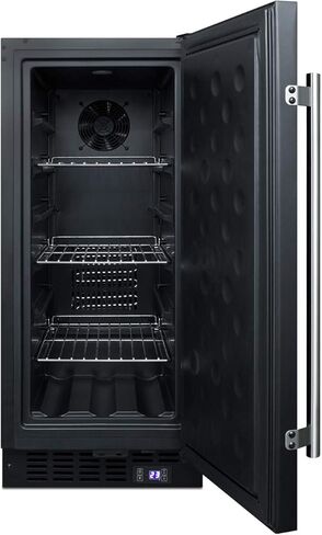 Summit SCFF1533BSS Cabinet Freezer with 2.45 cu. ft. Total Capacity Frost Free Operation Adjustable Chrome Shelves Sabbath Mode Setting and 100% CFC Free in Stainless Steel (Right Hinge in Saudi Arabia