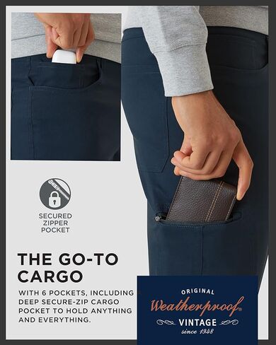 Weatherproof Vintage Casual Hiking Pants for Men - Lightweight Stretch Travel Mens Work Pants with Utility Cargo Pocket in Kuwait