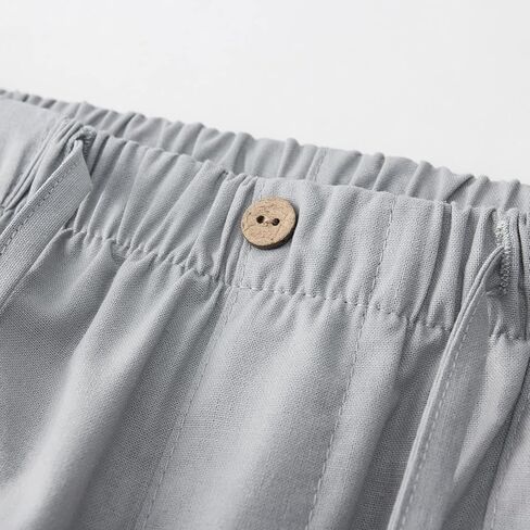 FANARCHER Men’s Cotton Linen Pants Drawstring Loose Beach Pants with Pockets in Saudi Arabia