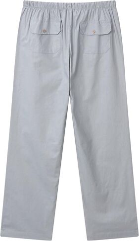 FANARCHER Men’s Cotton Linen Pants Drawstring Loose Beach Pants with Pockets in Saudi Arabia