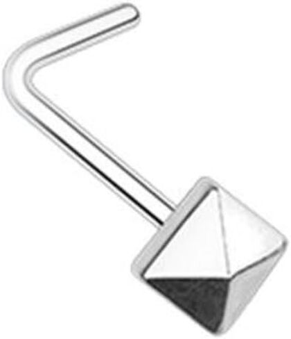 Covet Jewelry Pyramid Nose L-Shape Nose Ring in Saudi Arabia