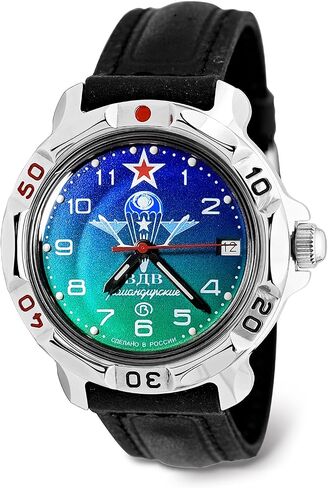 VOSTOK | Komandirskie VDV Russian Airborne Troops Russian Military Mechanical Watch | 818 Series |Fashion | Business | Casual Men's Watches in Kuwait
