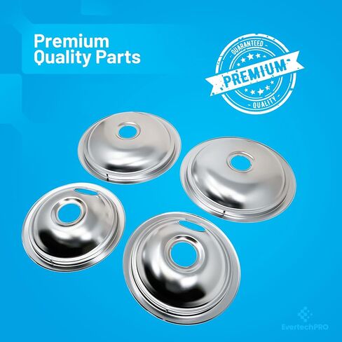 EvertechPRO 316048413 and 316048414 All-in-One Burner Drip Pan Repair Maintenance Kit Includes 2 Small 6-Inch and 2 Large 8-Inch Pans 4 Pack for Frigidaire Range 316048414 5303280336 in Saudi Arabia