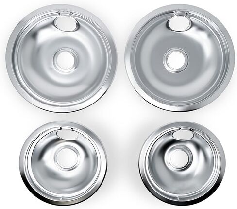 EvertechPRO 316048413 and 316048414 All-in-One Burner Drip Pan Repair Maintenance Kit Includes 2 Small 6-Inch and 2 Large 8-Inch Pans 4 Pack for Frigidaire Range 316048414 5303280336 in Saudi Arabia