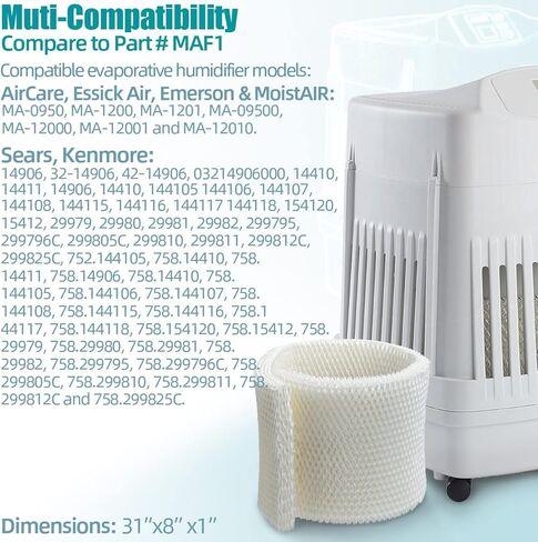 Alocs MAF1 Humidifier Filter for Air-Care - Essick Air Emerson Moistair MA1200 MA1201 MA0950, Kenmore14906 32-14906 42-14906 EF1 Humidifiers (2 Pack) in Saudi Arabia