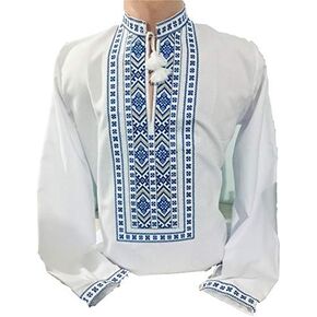 Ukrainian Embroidered Full Sleeve Shirt, Sorochka for Men, Ethnic New Traditional Patriotic in Saudi Arabia