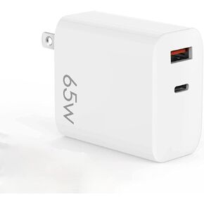 USB C Fast Charger, 65W 2 Port GaN PD&QC USB-C Power Adapter, USB C Wall Charger for MacBook Pro, Air, iPad Pro, Air, Mini, iPhone 14 Pro Max, 13, 12 Galaxy S22 S21 Ultra, Note 10 Plus, Pixel 6, 6 Pro in Kuwait