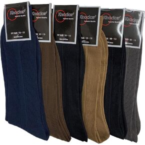6 Pairs Knocker Mens Dress Socks Multi Color Casual Work Size 10-13 Crew in Saudi Arabia