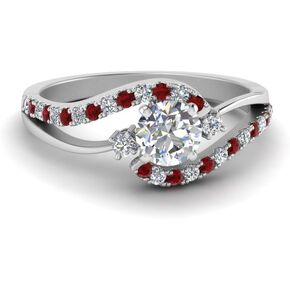 Jewelryonclick اختر الأحجار الكريمة الخاصة بك دوامة 3 حجر الماس تشيكوسلوفاكيا خاتم الخطوبة الفضة الاسترليني شكل دائري الجانب حجر خواتم الخطبة خفيفة الوزن ارتداء مكتب المجوهرات اليومية هدية الولايات المتحدة حجم 4 إلى 12
