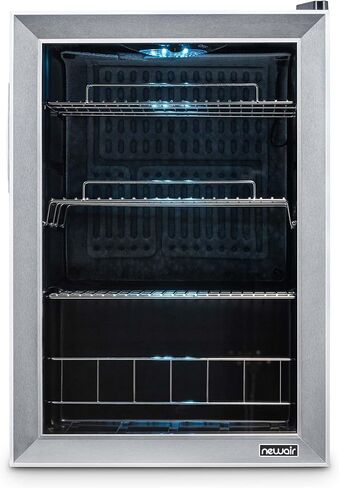 NewAir Freestanding 90 Can Bev Fridge, Stainless Steel & Keurig K155 Office Pro Commercial Coffee Maker, Single Serve K-Cup Pod Coffee Brewer, Silver, Extra Large 90 Oz. Water Reservoir in Saudi Arabia
