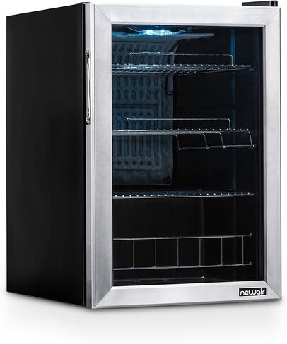 NewAir Freestanding 90 Can Bev Fridge, Stainless Steel & Keurig K155 Office Pro Commercial Coffee Maker, Single Serve K-Cup Pod Coffee Brewer, Silver, Extra Large 90 Oz. Water Reservoir in Saudi Arabia