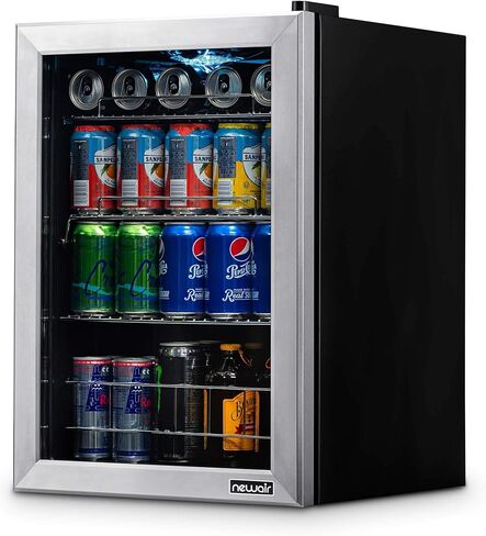 NewAir Freestanding 90 Can Bev Fridge, Stainless Steel & Keurig K155 Office Pro Commercial Coffee Maker, Single Serve K-Cup Pod Coffee Brewer, Silver, Extra Large 90 Oz. Water Reservoir in Saudi Arabia