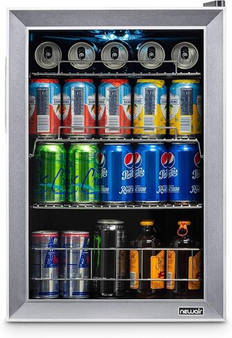 NewAir Freestanding 90 Can Bev Fridge, Stainless Steel & Keurig K155 Office Pro Commercial Coffee Maker, Single Serve K-Cup Pod Coffee Brewer, Silver, Extra Large 90 Oz. Water Reservoir in Saudi Arabia