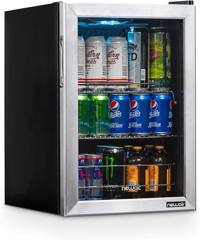 NewAir Freestanding 90 Can Bev Fridge, Stainless Steel & Keurig K155 Office Pro Commercial Coffee Maker, Single Serve K-Cup Pod Coffee Brewer, Silver, Extra Large 90 Oz. Water Reservoir in Saudi Arabia