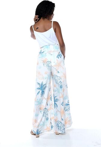 Matchable Couple Hawaiian Luau Shirt or Wide Legged Pants in Sandy Beach White in Kuwait