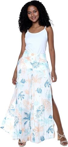 Matchable Couple Hawaiian Luau Shirt or Wide Legged Pants in Sandy Beach White in Kuwait