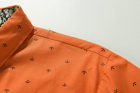 SSLR Men's Casual Button Down Shirts Regular-Fit 100% Cotton Printed Short Sleeve Shirts for Men in Saudi Arabia