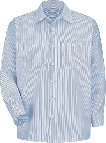 Red Kap Men's RK Industrial Stripe Long Sleeve Work Shirt in Saudi Arabia
