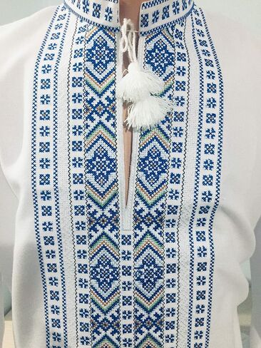 Ukrainian Embroidered Full Sleeve Shirt, Sorochka for Men, Ethnic New Traditional Patriotic in Saudi Arabia