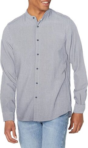 BOSS Men's Stand Up Collar Regular Fit Oxford Shirt in Saudi Arabia