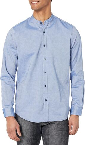 BOSS Men's Stand Up Collar Regular Fit Oxford Shirt in Saudi Arabia
