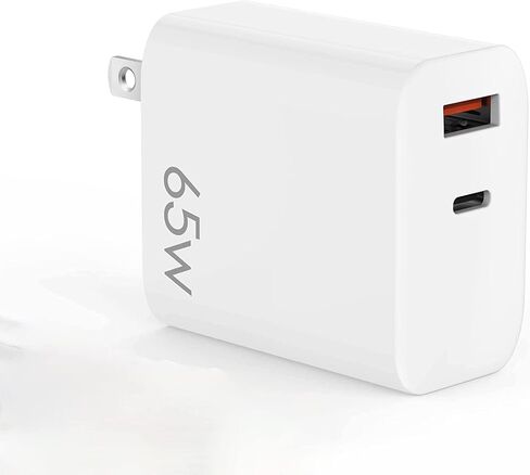 USB C Fast Charger, 65W 2 Port GaN PD&QC USB-C Power Adapter, USB C Wall Charger for MacBook Pro, Air, iPad Pro, Air, Mini, iPhone 14 Pro Max, 13, 12 Galaxy S22 S21 Ultra, Note 10 Plus, Pixel 6, 6 Pro in Kuwait