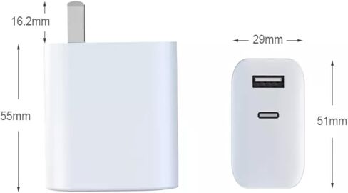 USB C Fast Charger, 65W 2 Port GaN PD&QC USB-C Power Adapter, USB C Wall Charger for MacBook Pro, Air, iPad Pro, Air, Mini, iPhone 14 Pro Max, 13, 12 Galaxy S22 S21 Ultra, Note 10 Plus, Pixel 6, 6 Pro in Kuwait