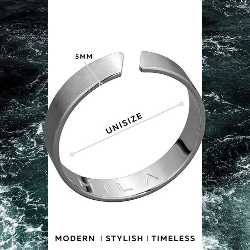 خاتم للرجال والنساء من الفولاذ المقاوم للصدأ، خاتم بسيط، تصميم نقي بسيط، خاتم رجالي، بديل خاتم الفضة، صنع في ميامي in Kuwait