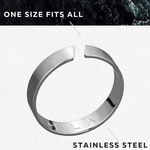 خاتم للرجال والنساء من الفولاذ المقاوم للصدأ، خاتم بسيط، تصميم نقي بسيط، خاتم رجالي، بديل خاتم الفضة، صنع في ميامي in Kuwait