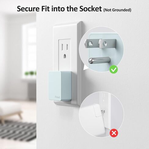 شاحن حائط USB مسطح رفيع للغاية بمنفذ مزدوج من نيكميت مع IC ذكي، أبيض in Kuwait