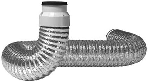 Imperial VT0842 Heavy Duty Quick Connect Hook-Up Flexible Dryer Duct Vent Hose, 4-in x 6-ft, Silver in Saudi Arabia