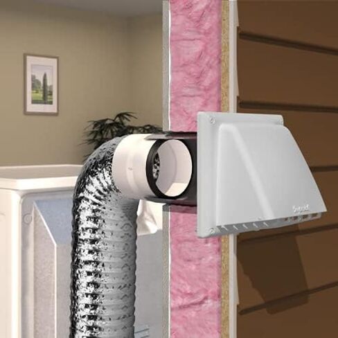 Imperial VT0842 Heavy Duty Quick Connect Hook-Up Flexible Dryer Duct Vent Hose, 4-in x 6-ft, Silver in Saudi Arabia