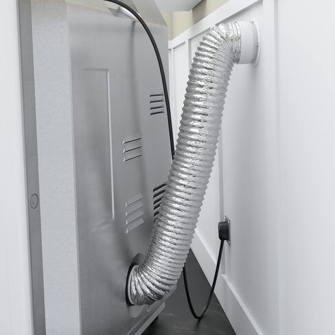 Imperial VT0842 Heavy Duty Quick Connect Hook-Up Flexible Dryer Duct Vent Hose, 4-in x 6-ft, Silver in Saudi Arabia