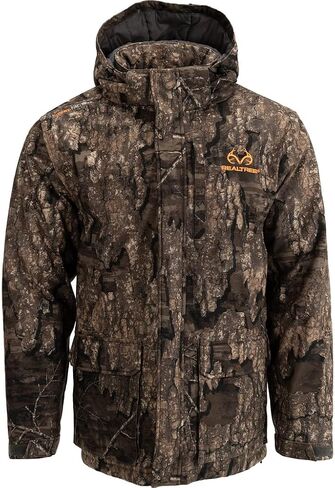 Realtree Men's Edge/Timber Camo Hunting Insulated Cold Weather Parka Jacket - Waterproof, Mid-weight and Super Warm in Kuwait