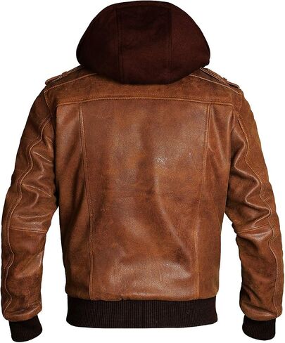 Mens Cafe Racer Brando Vintage Motorcycle Retro Biker Leather Outerwear Jacket Collection Real/Faux in Saudi Arabia