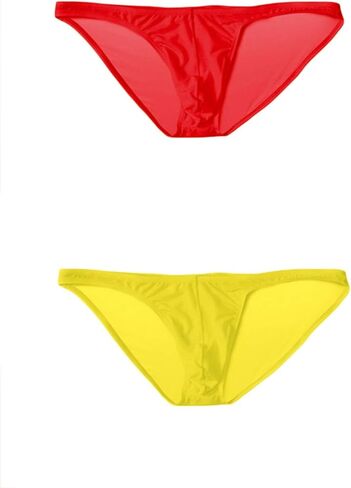 sandbank Men's Sexy Breathable Sheer Ice Silk Bikini Briefs Underwear Panties in Saudi Arabia
