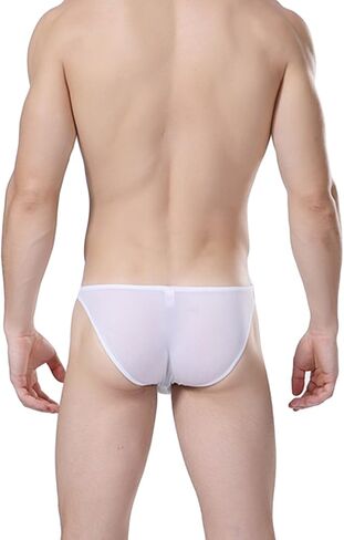 sandbank Men's Sexy Breathable Sheer Ice Silk Bikini Briefs Underwear Panties in Saudi Arabia