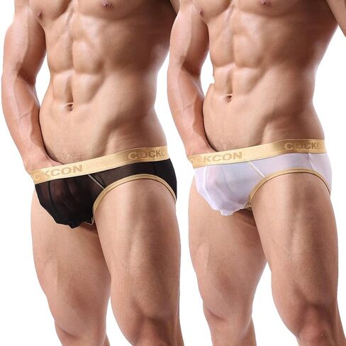 Mens Sexy Micro Mesh Briefs Soft Breathable Underwear Cool Men's Briefs Pack in Saudi Arabia