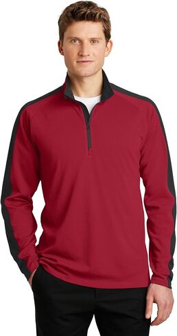 Sport-Tek Sport-Wick Textured Colorblock 1/4-Zip Pullover-ST861-XS in Kuwait
