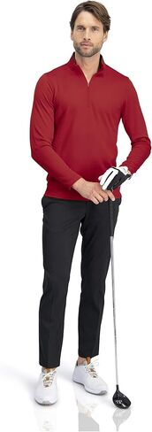 Three Sixty Six Golf Half Zip Pullover Men - Fleece Sweater Jacket - Mens Dry Fit Golf Shirts in Saudi Arabia