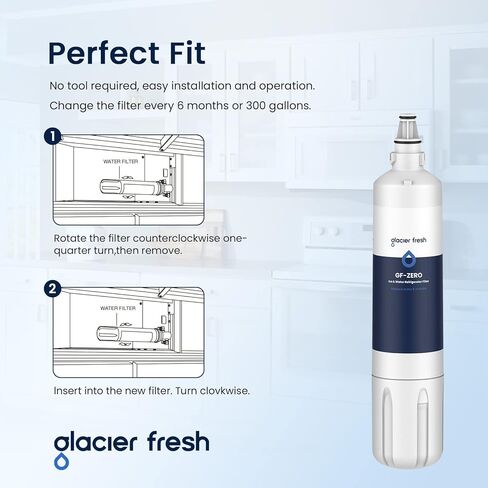 GLACIER FRESH 4204490 Water Filter Replacement for Sub-Zero 4204490, 4290510 Refrigerator Water Filter, 2 Pack in Saudi Arabia